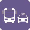 Icona mezzi pubblici e taxi